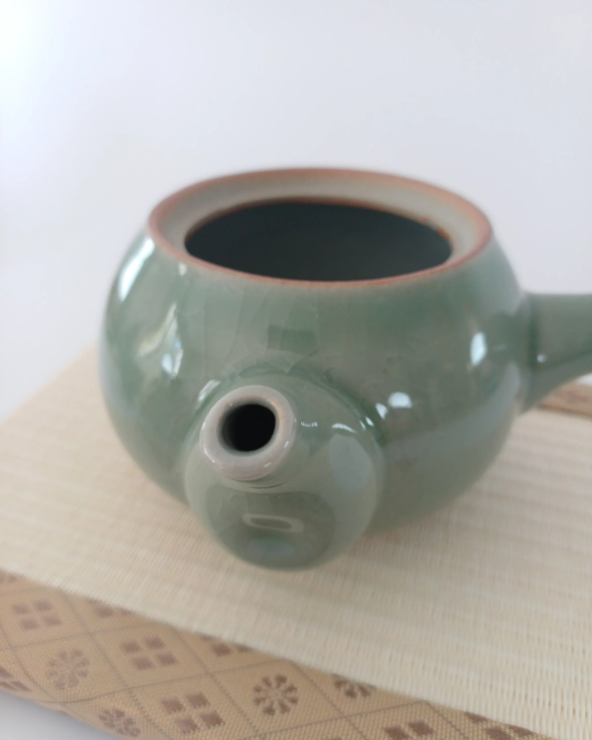 Théière Kyūsu et tasse yunomi - Céladon vert – Image 8